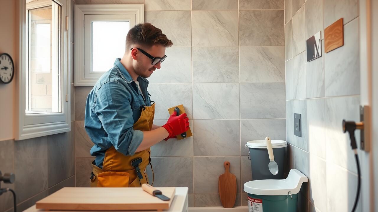 What is the correct way to tile a wall?